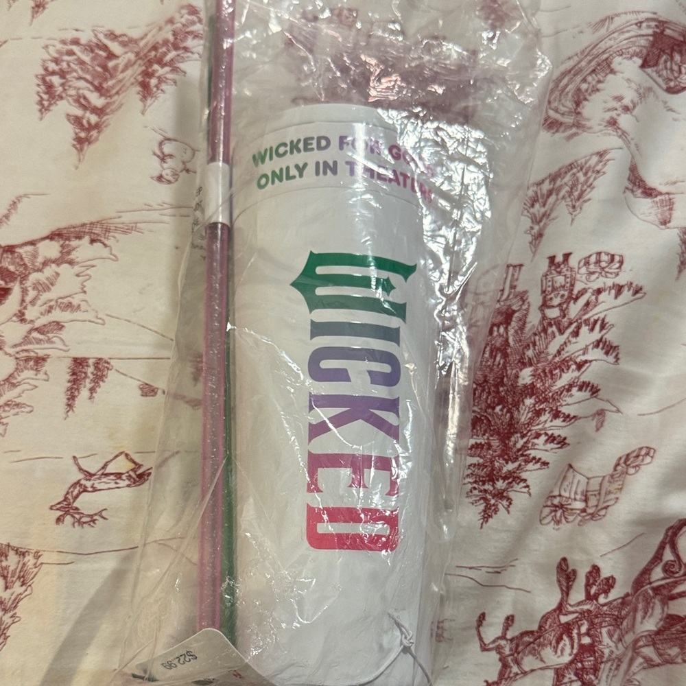 Dunkin’ Donuts Wicked Themed Tumbler with 2 straws new